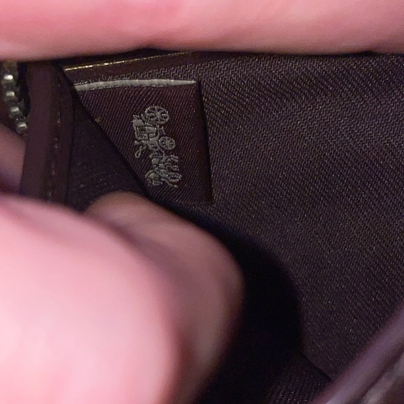 Coach X Keith Haring small zip around leather multi glitter wallet G/EC ~ - Picture 14 of 16